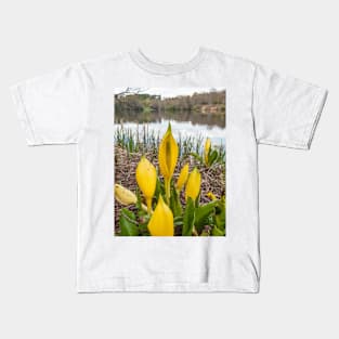 Yellow Skunk Cabbage Flower Kids T-Shirt